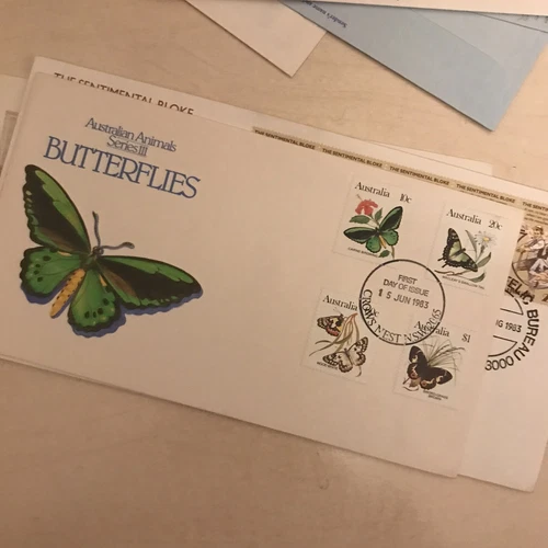 Australia First Day Cover FDC 1983 Butterflies Series III 3 10c to $1 Crows N Pk