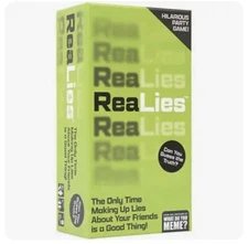 Realies (Real Lies) Party Game, New Sealed, Make Up Lies About Your Friends