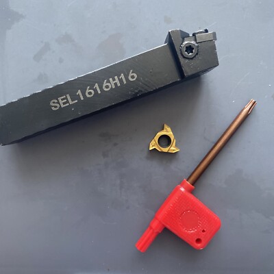 SEL1616H16 CNC Lathe Carbide Indexable Threading Turning Tool + 1pcs 16IR G60P