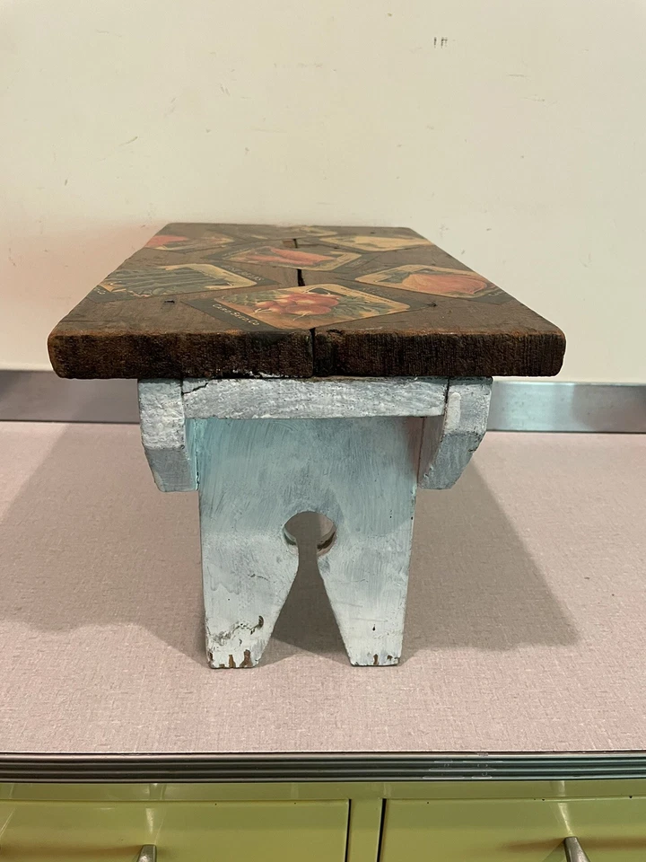 Taburete de ordeño taburete escalonado Chippy PINTADO casa de campo de colección Foto 4 de 4