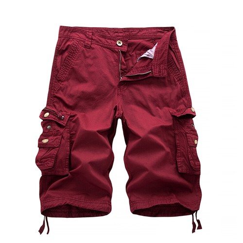 Summer Men Cargo Shorts Combat Twill Work Chino Knee Length Pants Pockets CA - Foto 11 di 22