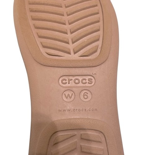 Crocs Monterey Shimmer Bronze Wedge Size 6 Sparkle Sandal Flipflop Summer Cruise - Picture 10 of 10