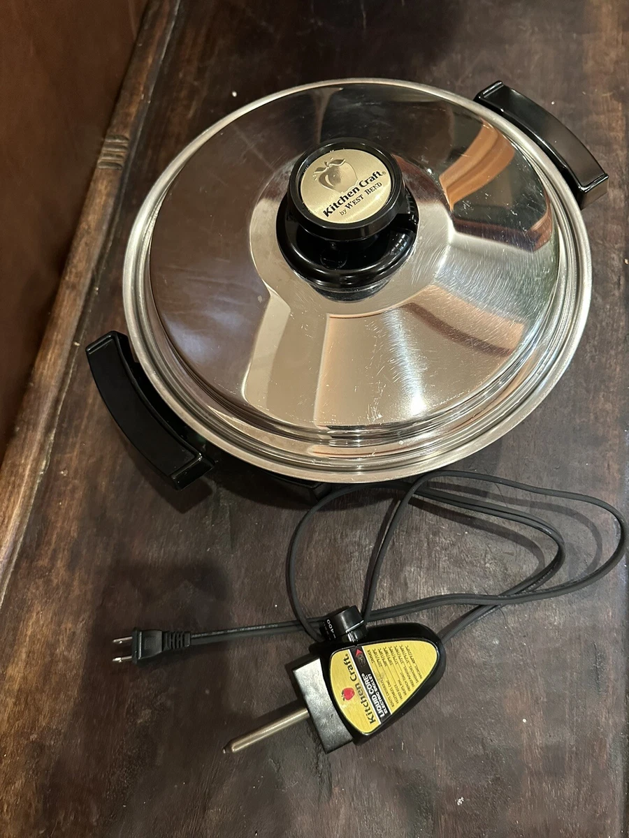 キッチン家電 WEST BEND Liquid Core Electric Skillet West Bend Electric 11” Skillet w/Lid & Cord Liquid Core 1200W