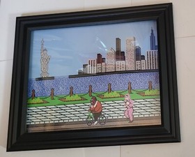 Punch-Out!! Pin-up # 2 FRAMED Little Mac training w/ Doc Louis Nintendo NES 1987