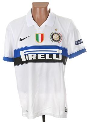INTER MILAN ITALY 2009/2010 AWAY FOOTBALL SHIRT NIKE SIZE M ADULT