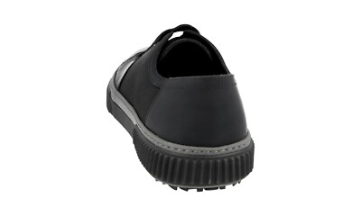 【関税&送料込】Prada Decollete In Pelle AUTH LUXURY PRADA SNEAKERS SHOES 4E3058 BLACK LEATHER +