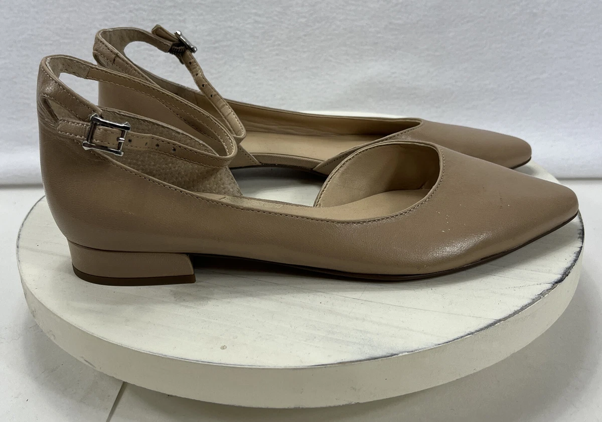 Franco Sarto Women s Beige Slide Pointed Toe Slingback Flats