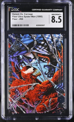 1995 ULTRA SPIDER-MAN PREMIER #99 VENOM VS. CARNAGE CGC 8.5