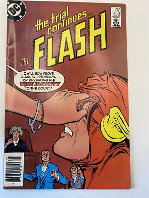 THE FLASH #345 Trial Of The Flash Continues DC Comics 1985 VF-