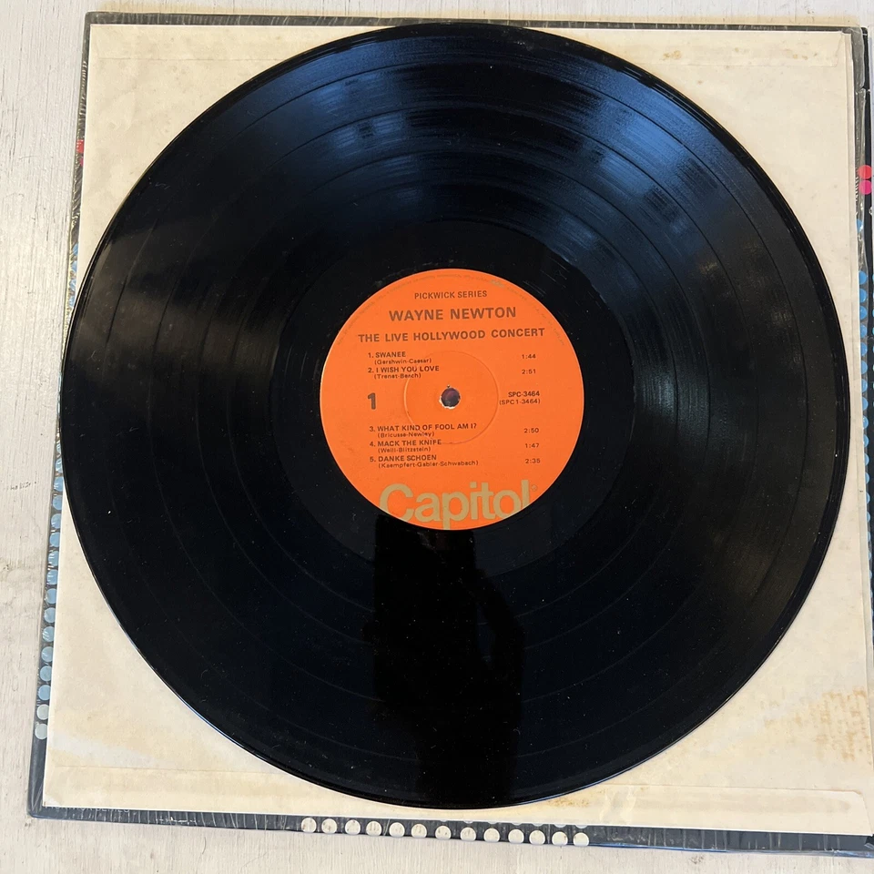 WAYNE NEWTON Live Hollywood Concert SPC3464 Capitol LP Shrink Ex/EX - Image 4 of 4