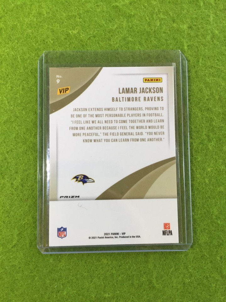 LAMAR JACKSON SILVER PRIZM HYPER VIP CARD 2022 National Lamar Jackson