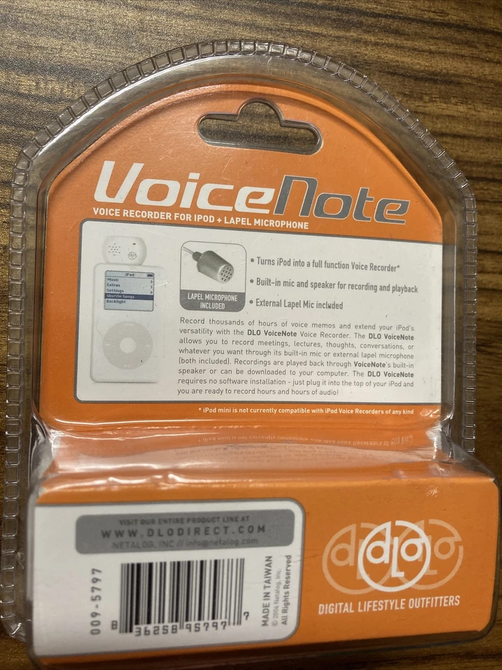 Grabadora de voz Digital Lifestyle Outfitters DLO Voice Note Ipod ¡NUEVA! ¡SELLADO! Foto 2 de 2
