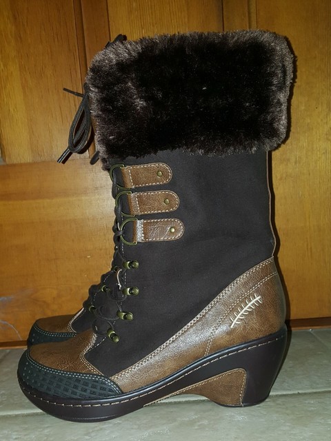 vegan faux fur boots