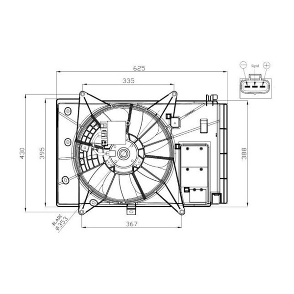 NRF 47949 LüFter MotorlüFter MotorküHler LüFtermotor LüFterrad KüHlerlüFter-image