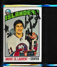 1976-77 Topps #29 Andre St Laurent Islanders Signed Autograph (AW72) SWSW6
