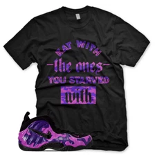 New "STARVED" T Shirt for Air Purple Camo Foamposite