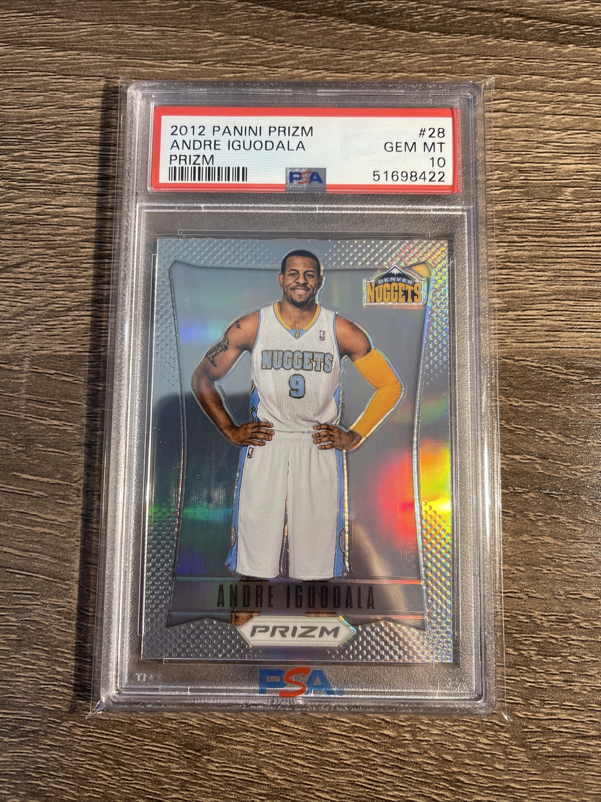 2012-13 Panini Prizm Silver Prizms #28 Andre Iguodala PSA 10 GEM MINT NUGGETS