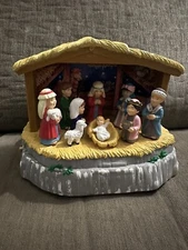 Vintage LIL NATIVITY Maistro Animated Musical 10 Figures & 20 Songs TESTED WORKS