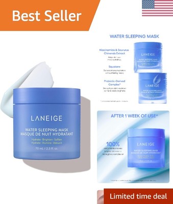 Visibly Smooth & Brighten: Water Sleeping Mask with Squalane & Probiotic Complex