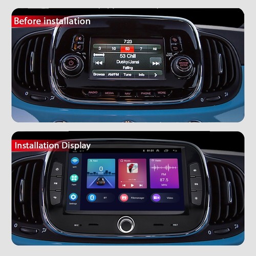 Android 13 Autoradio 7" per Fiat 500 2015 - 2020 CARPLAY Wireless 2+64GB GPS - Foto 2 di 24