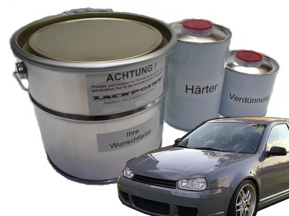 1 Litros Set 2K Pintura Apropiado para Audi VW LY7C Gris Nardo Incl. - Imagen 1 de 1
