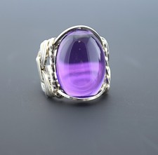 Sterling Silver Amethyst Wire Wrapped Ring