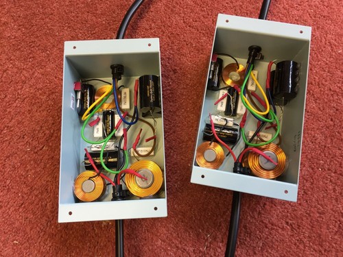 Pair new TANNOY empty grey boxes speaker crossovers SILVER RED LSU/HF/12/L - Picture 8 of 9