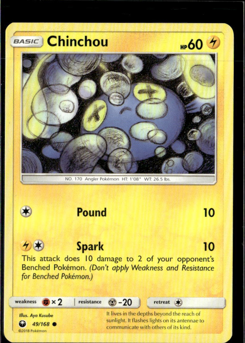 Pokemon Chinchou 49/168 Celestial Storm Non Holo Common 5 Card Lot