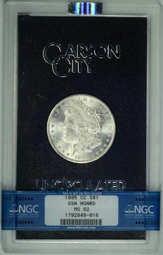 1885-CC  GSA  NGC  MS62  MORGAN DOLLAR  *  BOX & COA *  #1792848-016