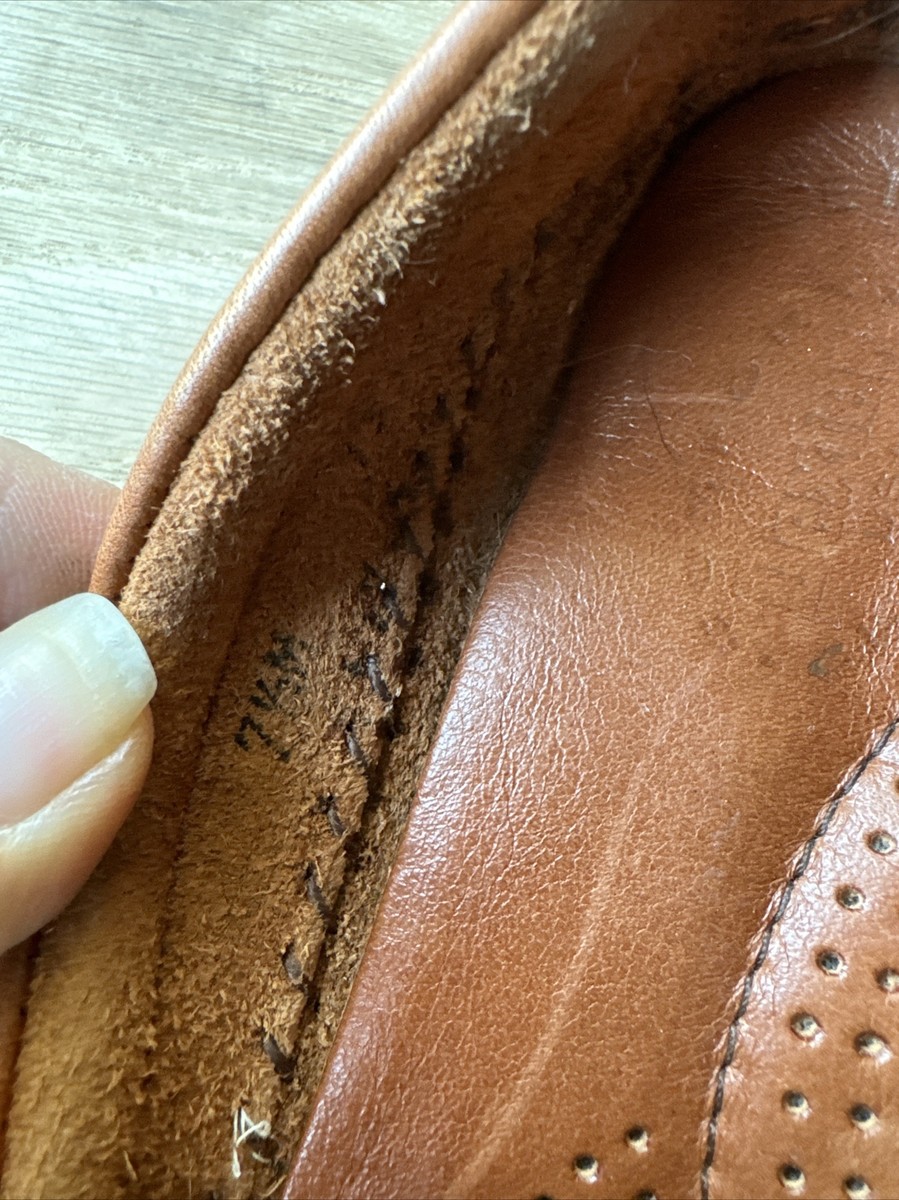 80s/90s Dexter Brown Leather Loafers Fringe Tassels Size 7.5