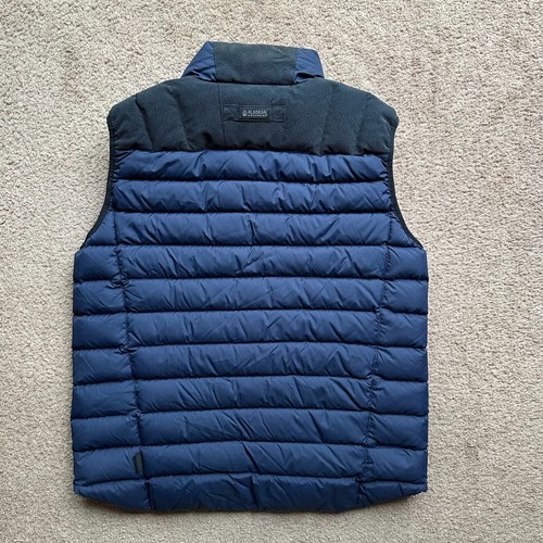 Chaleco Alaskan Hardgear Para Hombres Grande Plumón de Ganso Relleno Cremallera Completa Simulado Cuello Puffer Azul - Imagen 2 de 11