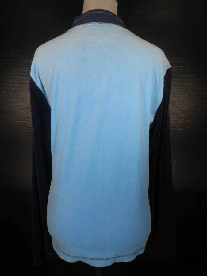 Beautiful Women's XL Sag Harbor Blue Velvet Exterior LS Zipper Warm-Up Jacket - Image 4 of 4