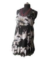 New Myth Believe Junior Size Large Black & White  2 Tires Summer Junior Dress