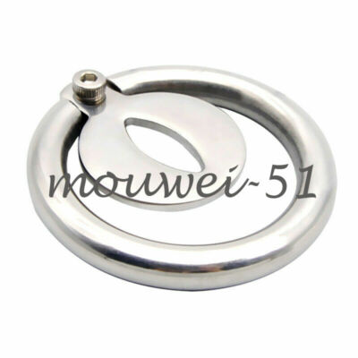 Stainless Steel Male Chastity Device Flat Cage for Men Small Metal Lock Belt New