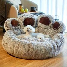 Dog Bed Cat Pet Sofa Cute Bear Paw Shape Cozy Pet Sleeping Beds Soft Fluffy New