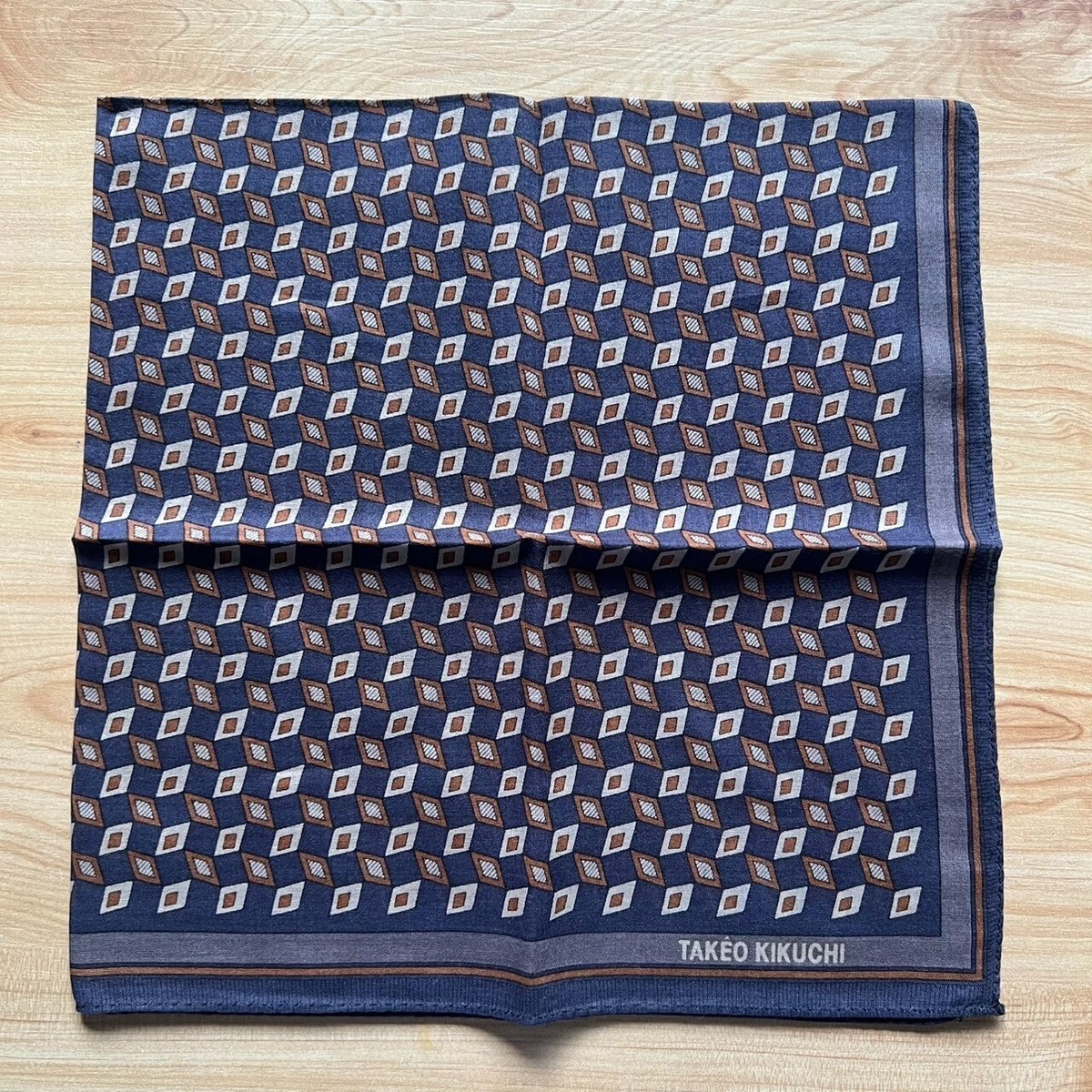 工芸品 Square pocket garapai JAPAN HANDKERCHIEF MEN'S POCKET SQUARE VINTAGE GEOMETRIC PLAIN