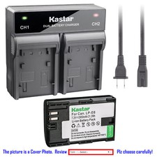 LP-E6 Battery or Dual Charger for Canon EOS 5D Mark III, 5D Mark IV, 7D, 60D