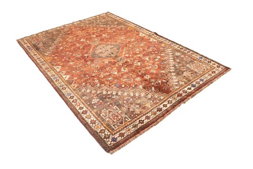 Tribal Vintage Oriental Rug Rusty Red Carpet Farmhouse Boho Decor 5'9X8'5 ft - Picture 5 of 15
