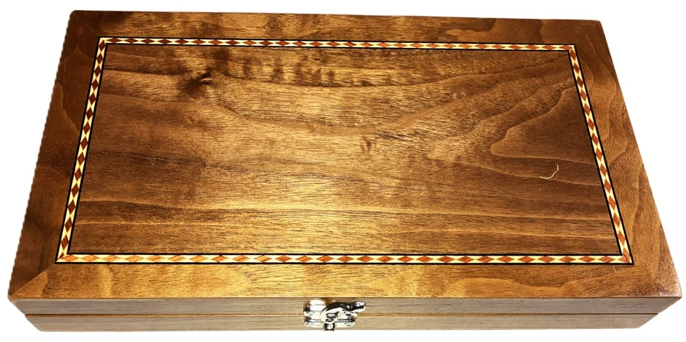 Juego de juegos de azulejos Rummy 4 bastidores de madera en elegante estuche de madera resina 106 azulejos Rummi Foto 4 de 4