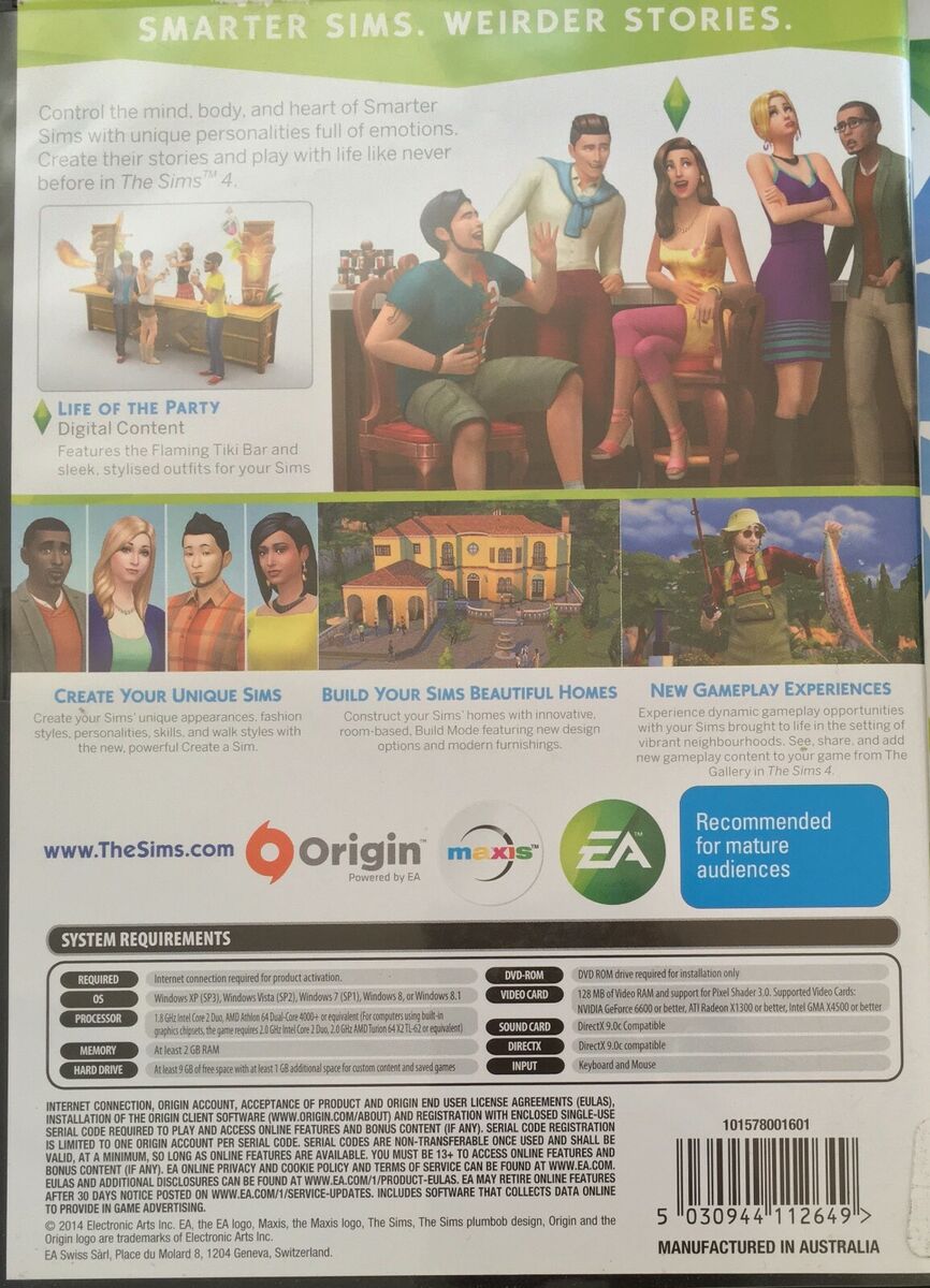 The Sims 4 Limited Edition Electronic Arts PC Windows Mac 2 Discs