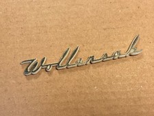 Vintage Wollensak Logo Metal Nameplate Badge For Reel To Reel Tube Amplifier