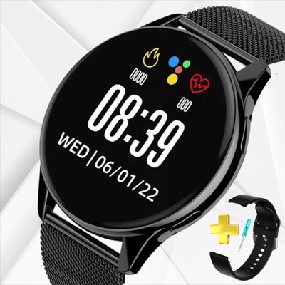 Smartwatch Damen Herren mit Telefonfunktion Armbanduhr für iPhone Samsung Huawei