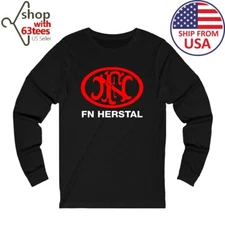 FN Herstal Firearms Guns Men's Black Size S to 2XL