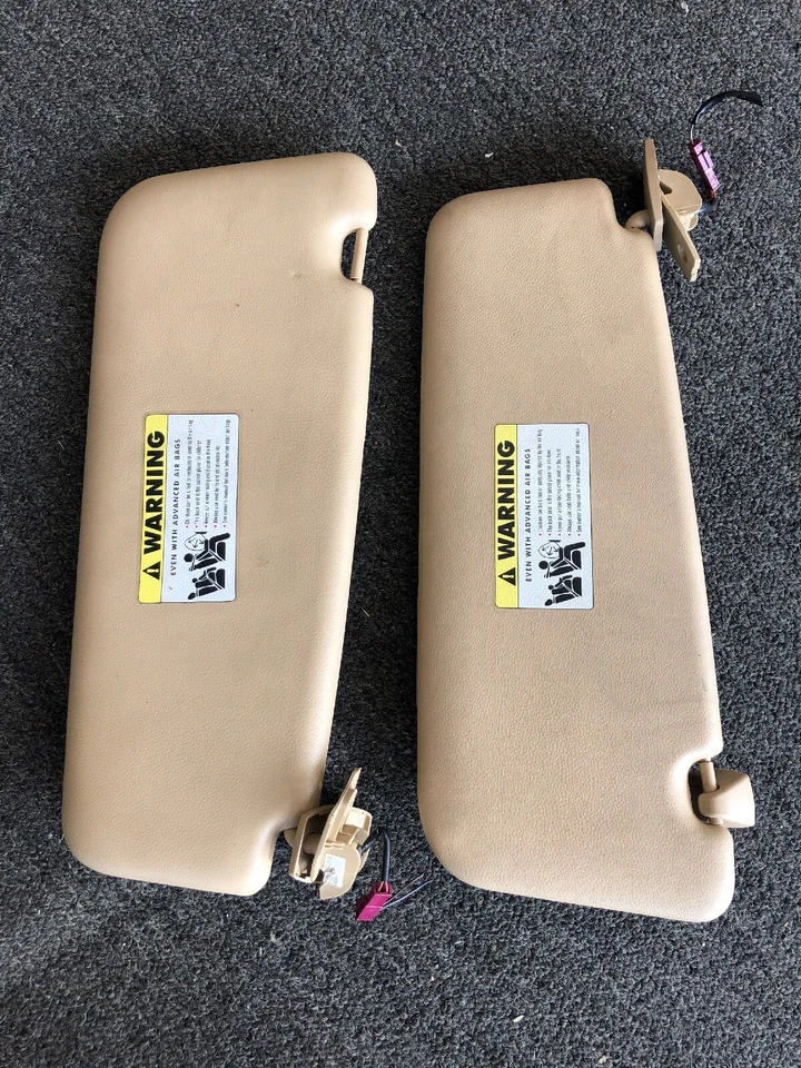 04-07 BMW 525i 530i PARASOL IZQUIERDO DERECHO BEIGE 51167122864 OEM Foto 4 de 4