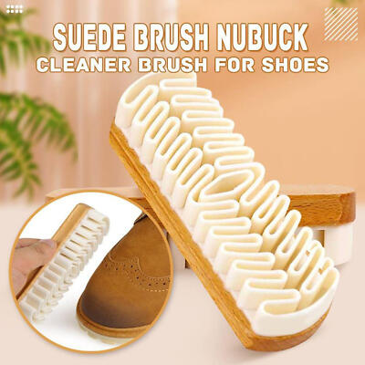 New Saphir Natural Crepe Wood Brush Tool For Cleaning Suede & Nubuck 1pc