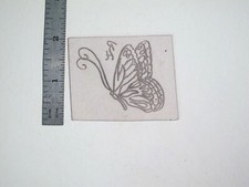 vtg 1960s 1970s Tattoo Flash acetate stencil Butterfly Long Antennae signed BF2