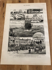 1882 illustrated graphic news print . school of military engineering chatham