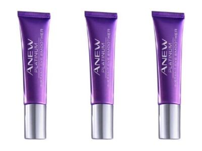 3 x Avon Anew Platinum Instant Eye Smoother 15 ml New Boxed Free P&P