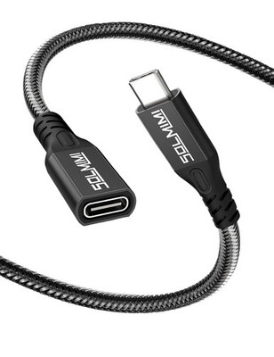 USB Type C Extender, (20Gbps/100W/4K) C 3.2 Gen 2 Male to Female 0.65FT 