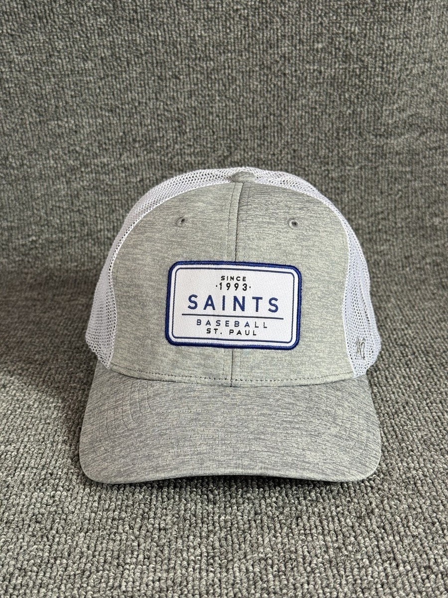 '47 Brand St Paul Saints Trucker Snapback Gray White OSFA Retro NFL Mesh Hat